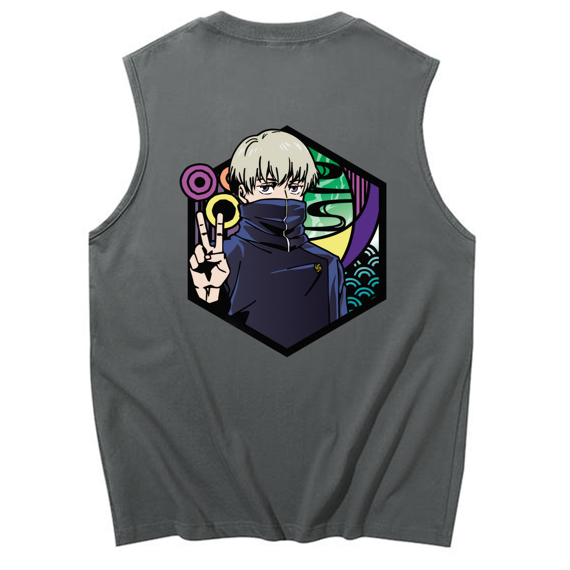 （画像用） 呪術廻戦 Jujutsu Kaisen コットン100％タンクトップ（背面プリント）